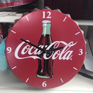 Coca Cola Red Bottle Wall Clock - Retro Home Wall Decor